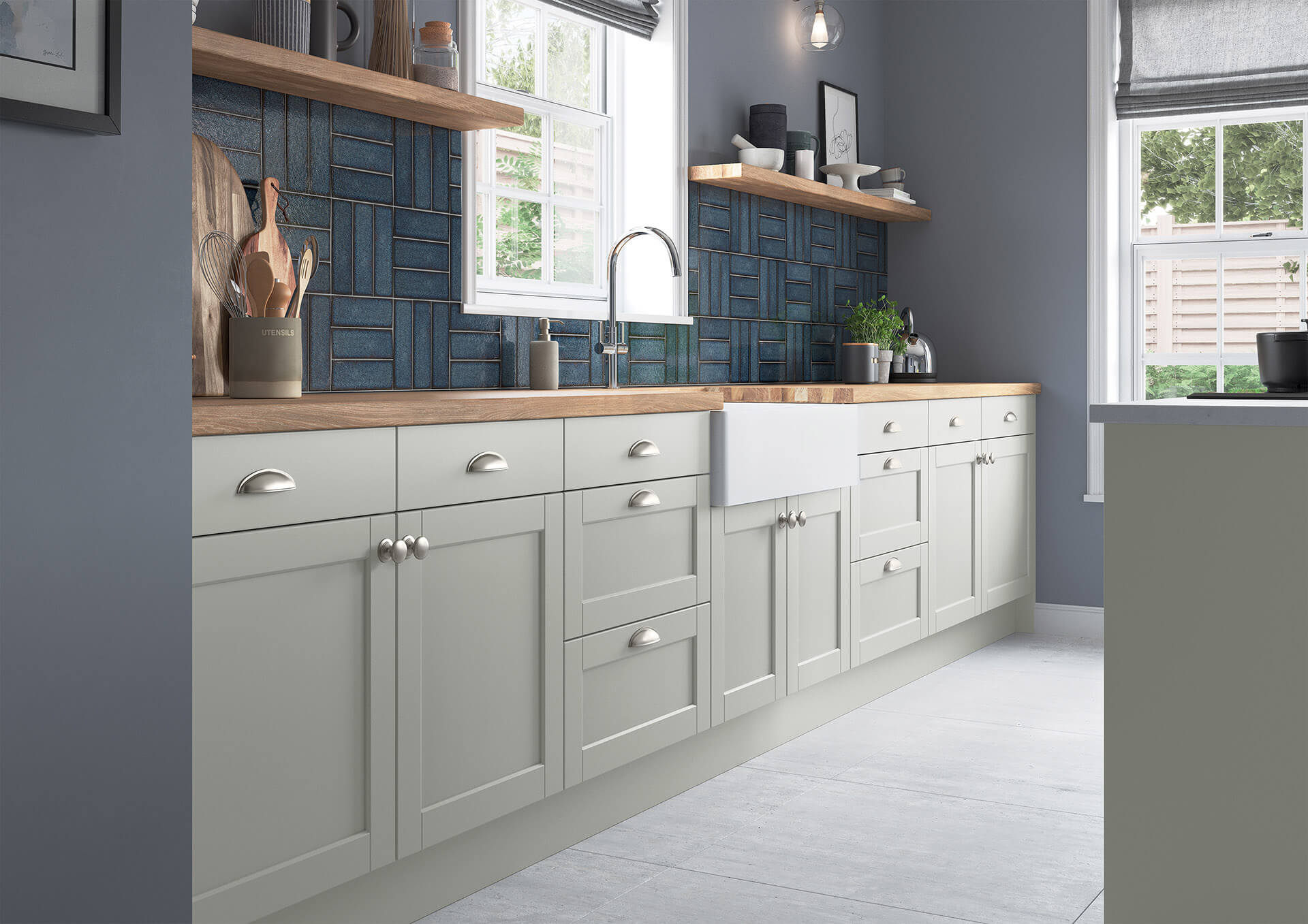 St Mellion Signature Kitchen Range in Light Grey Colour Scheme