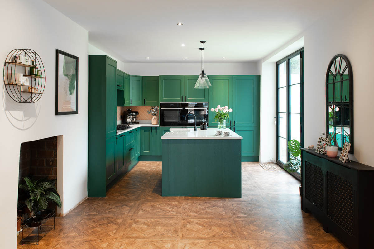 Past Projects: Forest Green Shaker Kitchen