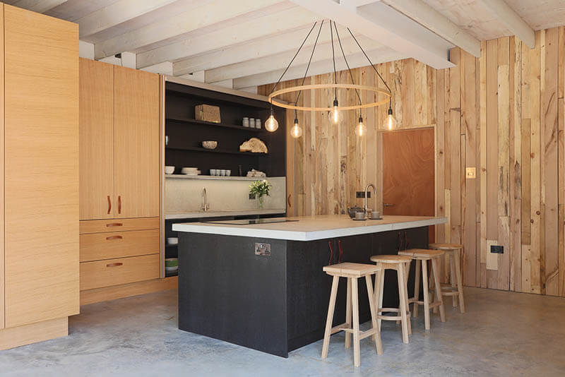 This unique kitchen, featured on Grand Designs, features a bi-fold door system from HAWE