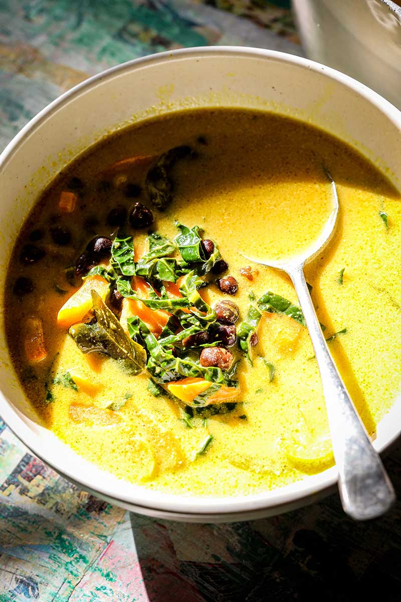 Chickpea and coconut soup recipe by James Strawbridge